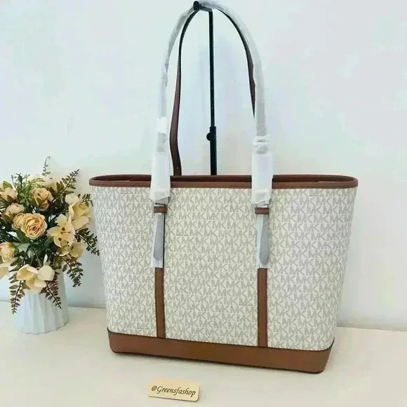 Michael Kors Purse & wallet Jet Set Travel Large Tote Shoulder Bag Vanilla - Picture 5 of 12